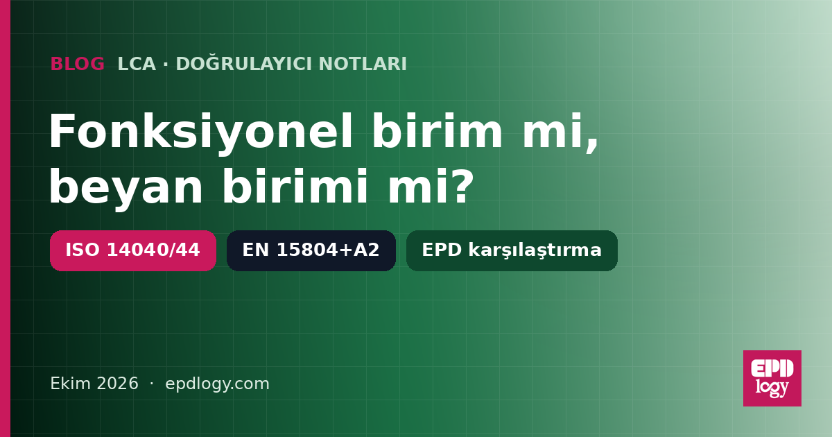 Fonksiyonel birim mi, beyan birimi mi? — kapak