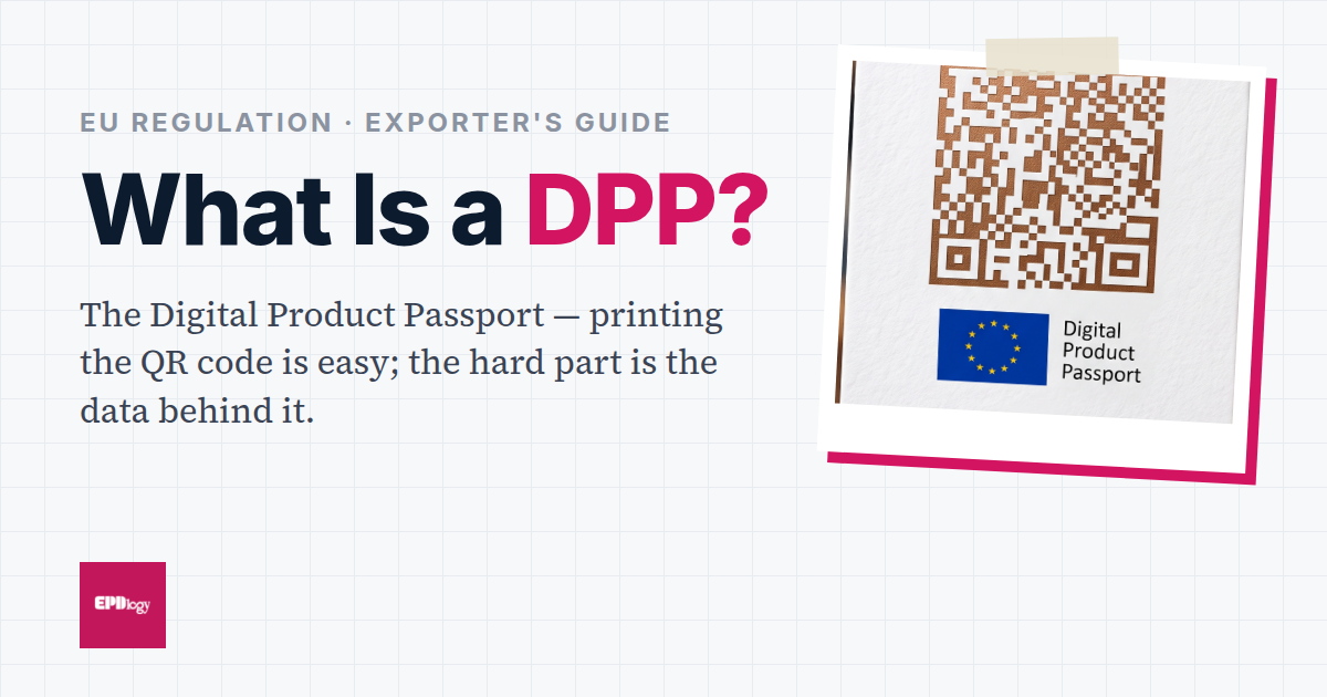 Digital product passport QR code on a textile hang tag — What Is a DPP cover