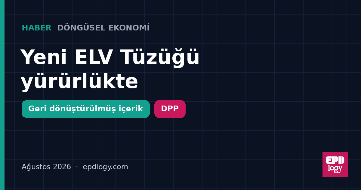 Yeni ELV Tüzüğü yürürlükte: araçlarda geri dönüştürülmüş plastik zorunluluğu geliyor